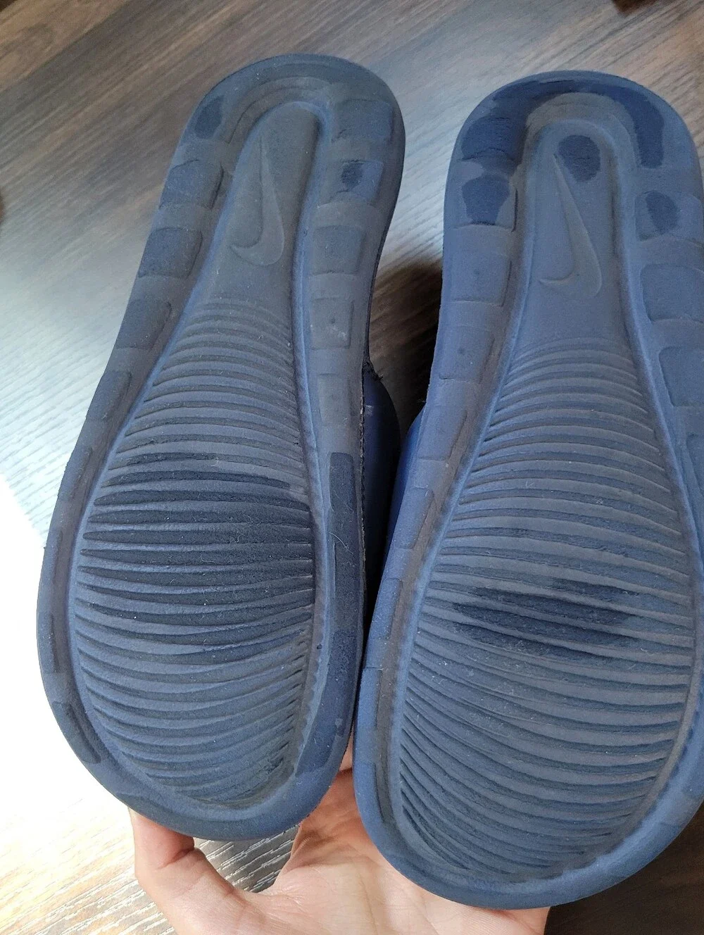 Nike Victori One Navy Slides Mens Size 9 Comfort Gym Casual Slip On Athleisure